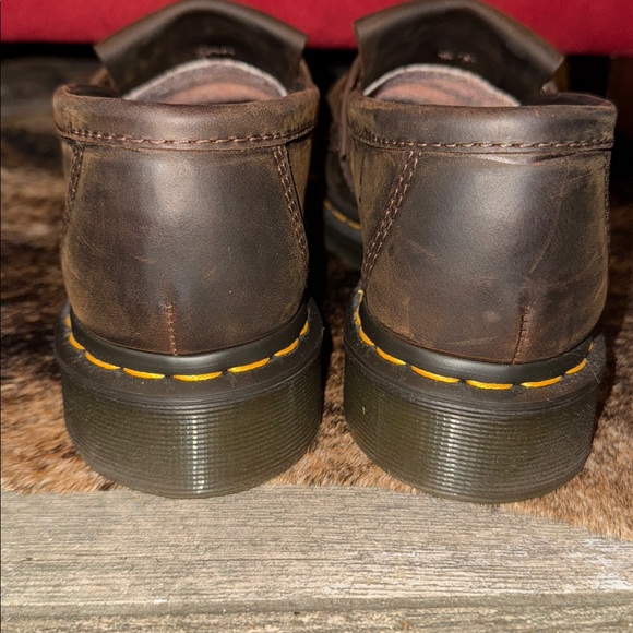 Dr. Martens Brown Loafers with Yellow Stitching main image 4